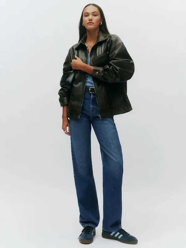 REFORMATION Abby High Rise Straight Jeans In Lanier Size 30 - Image 9