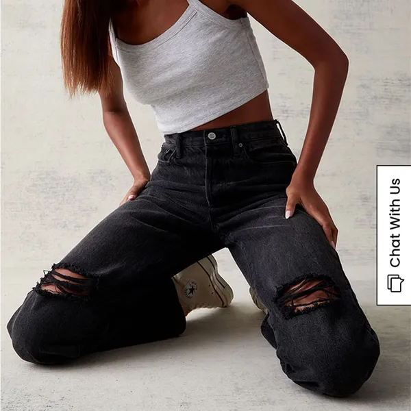 PacSun Black Distressed Dad Jeans - Image 2