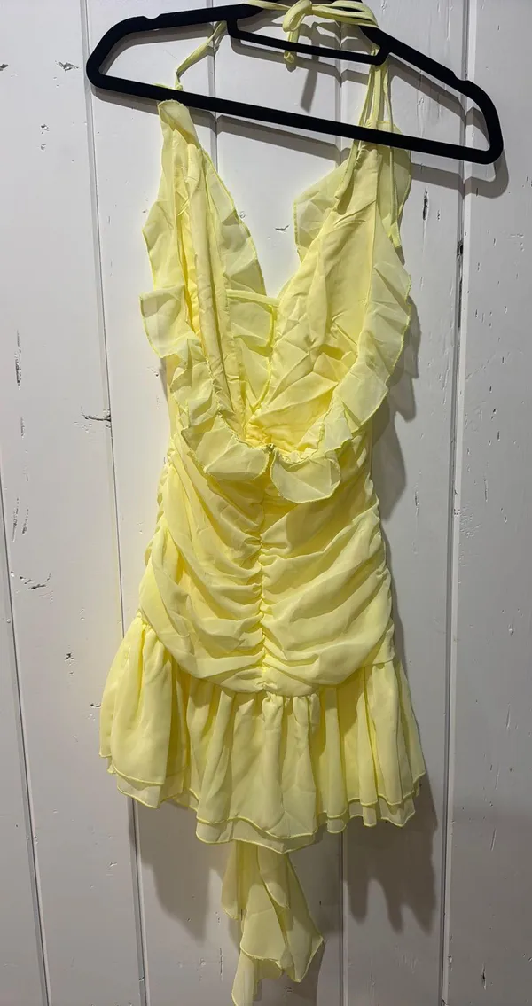 Yellow mini dress Size XS - Image 2