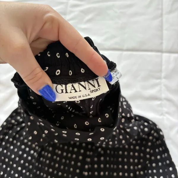 Vintage Maxi‎ Skirt Womens 6 Fairy Whimsy Hippie Polka Dot Black 90s Y2K Grunge - Image 3