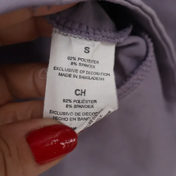 Avia Womens Full Zip Athletic Jacket Lavender Purple Mock Neck Thumbholes Small - Image 3