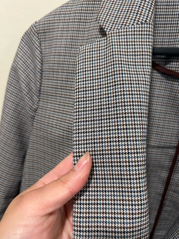 Houndstooth print blazer Gray Size M - Image 5