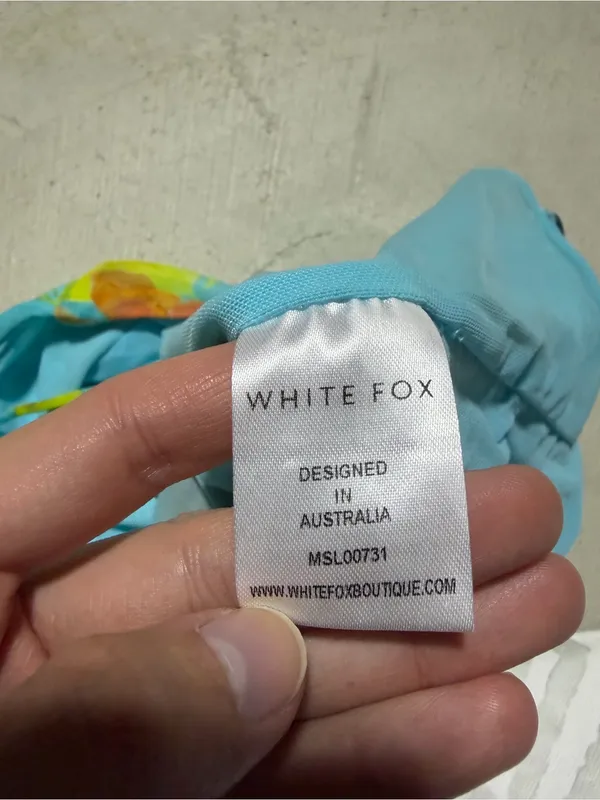 White fox Blue Floral Cami Top Spaghetti Straps XS - Image 6