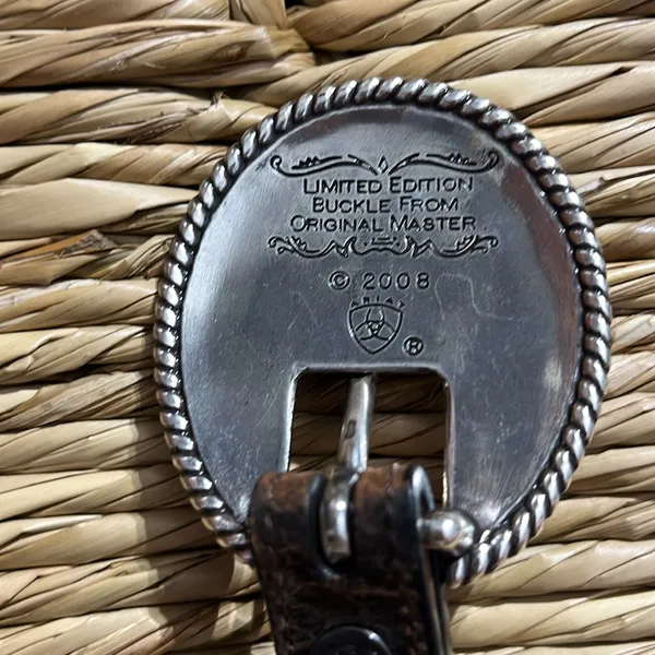 Ariat 2008 limited edition buckle. Handcrafted full grain leather. - Image 5