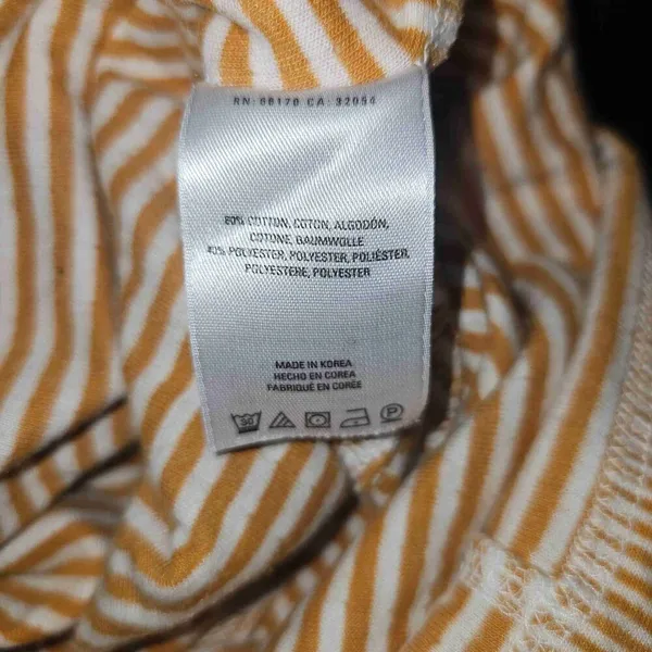 Maeve Anthropologie Womens Yellow White Striped Tai Cowl Neck‎ Sweater Medium - Image 5