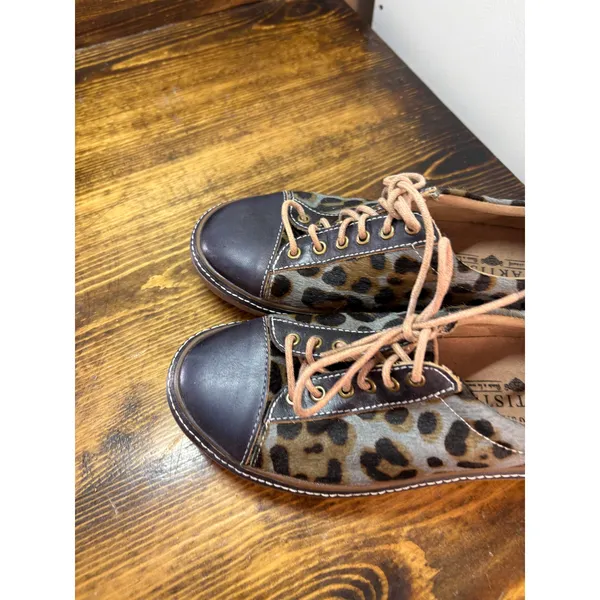 Spring Step‎ La'Artiste Calf Hair Animal Print Sneakers Size 5 (Size 5) - Image 3