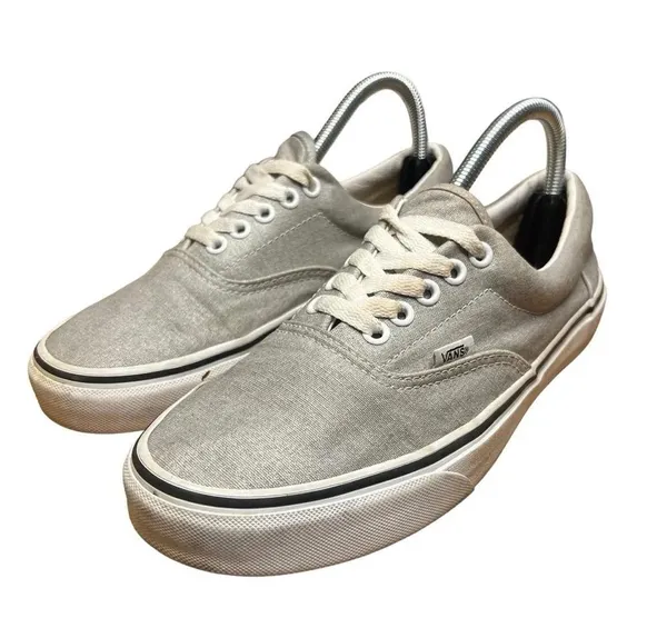 Vans Era Glitter Low Top Lace-up Sneakers - Silver/White - Men's 7 / Women's 8.5 - Image 3