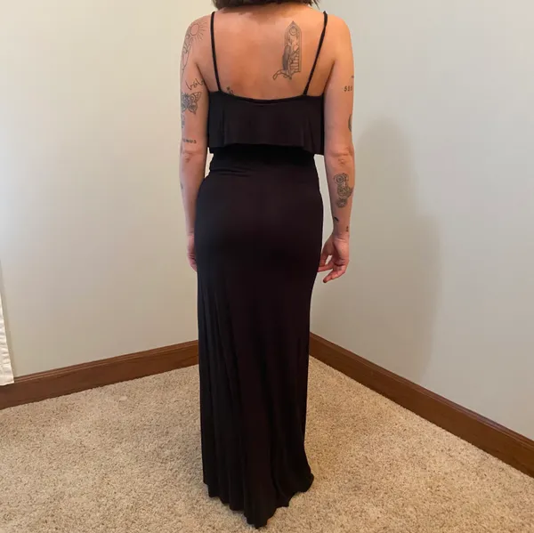 Charlotte Russe Black Ruffle Maxi Dress - Image 3