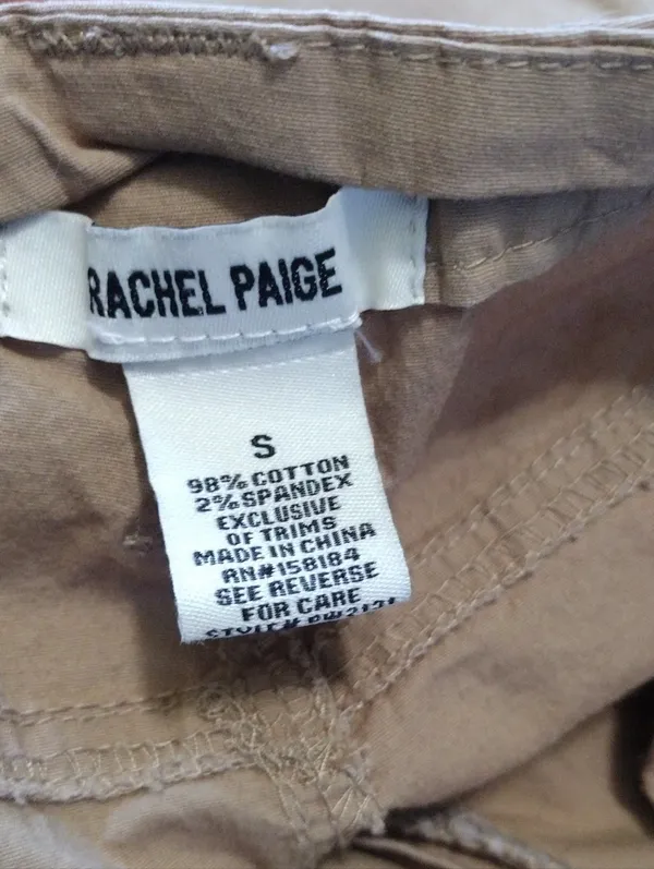 Rachel Paige Khaki Cargo Jogger Pants - Image 5