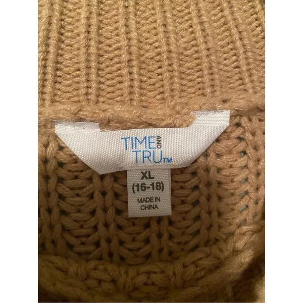 Time And Tru Mock Neck Knit Sweater Size XL - Image 6