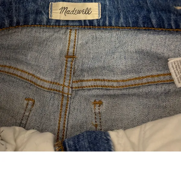 Madewell Jorts Classic Blue Distressed Denim Jean Shorts Size 25 - Image 3