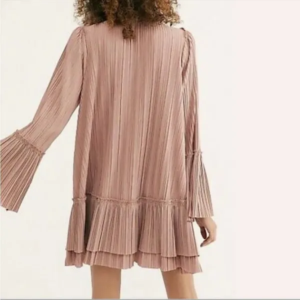 Free People Can’t Help It Clay Pink Mini Dress Medium - Image 4