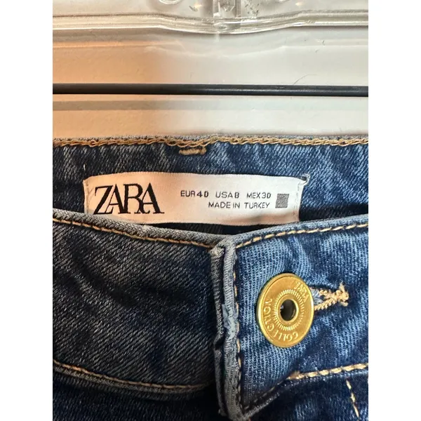 Zara Womens High Rise Flare Jeans Blue‎ Medium Wash Denim Size US 8 EUR 40 - Image 2