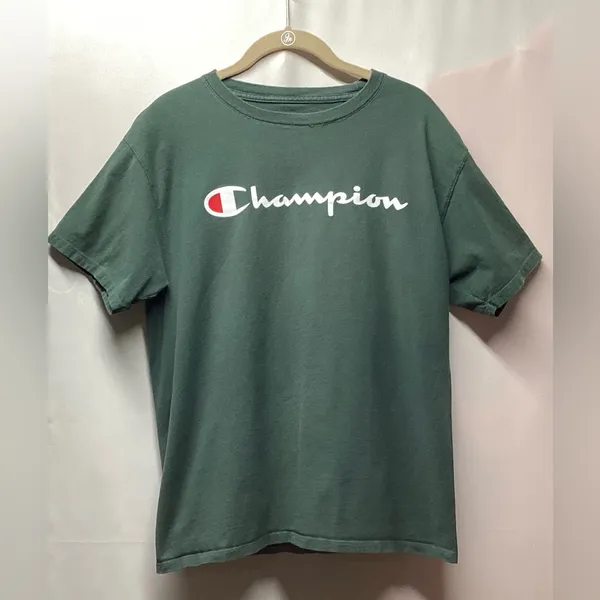 Champion short sleeve T-shirt Dark army green Unisex Medium - Image 7