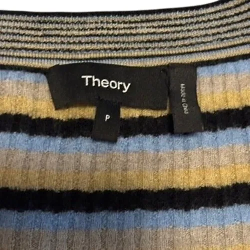 Theory Leenda‎ Striped 100% Wool Top Sz P Preppy Academia Quiet Luxury - Image 4
