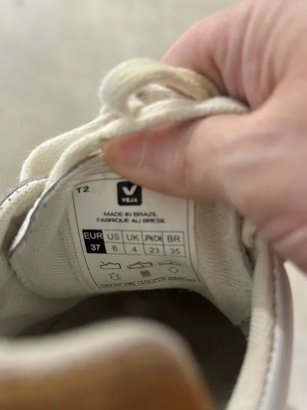 Veja Esplar Leather Sneakers in White Safran Suede Woman's Size 37 - Image 6