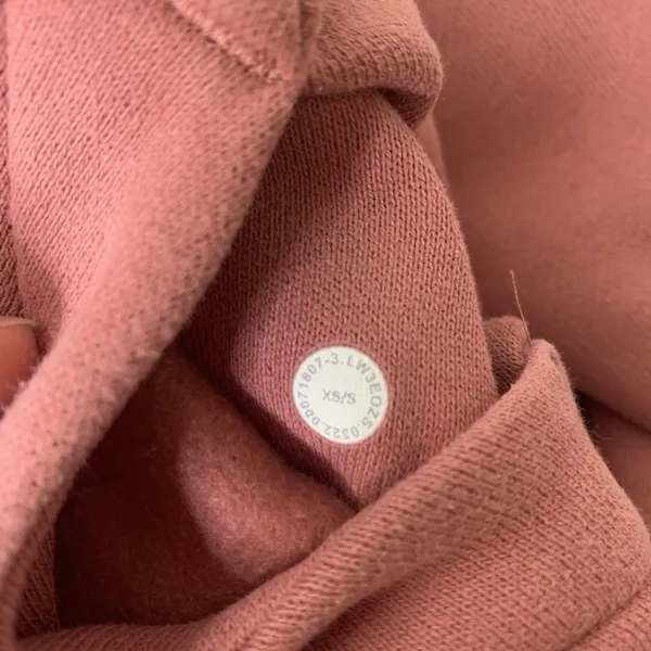 Lululemon Scuba Oversized Full Zip Hoodie Sweatshirt Brier Rose Pink Sz XS/S - Image 10