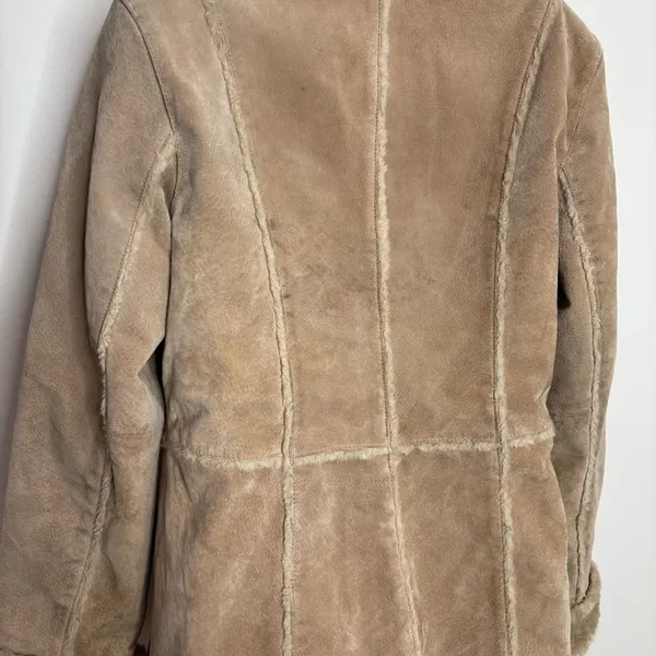 Giacca Vintage Penny Lane Genuine Leather Hippy Coat Tan brown medium jacket - Image 5