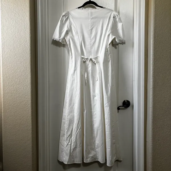 Reformation Alida Button Front Midi Dress White Size 6 - Image 5