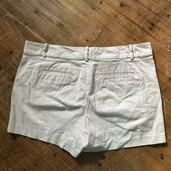 Ann Taylor tan minimalist classic size 14 flat front shorts - Image 2
