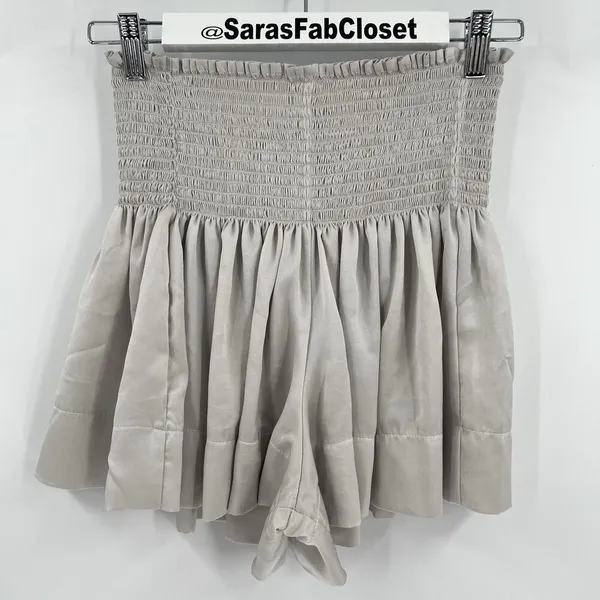 KOCH Erica Shorts Women's‎ Size Small Skirt Skort Pleated Silver Gray Pull On - Image 3