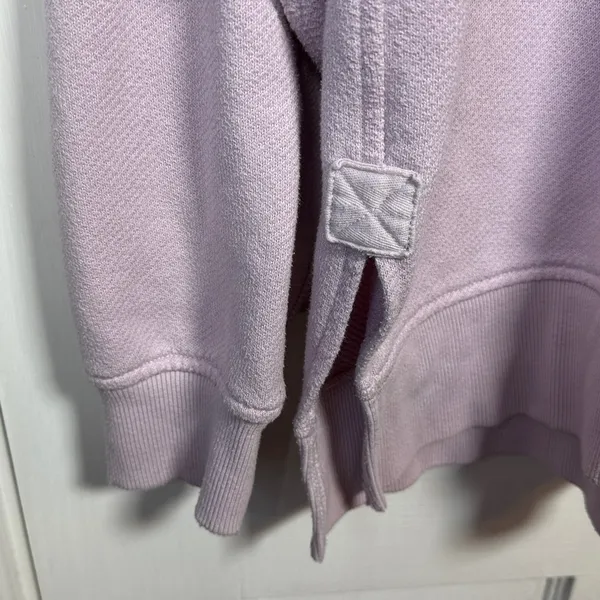 Aerie Long-sleeve Crew-neck Lavender Side Slit Oversized Sweatshirt W2260 Sz S - Image 2