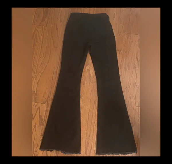 Black high rise rugged jeans- Size Small -Tall. gently warn& are in excellent condition. measurements approximately 13” waste x 44” long x 10” rise. Non smoking home. priced to sell at as is condition. Don’t like my price, make reasonable offer! And thank you for checking my closet. - Image 2