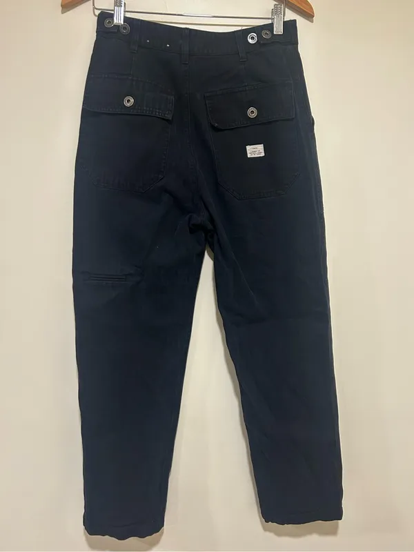 P&CO Womens Service Fatigue Cotton Workwear Denim Pants in Black Size 10 - Image 5