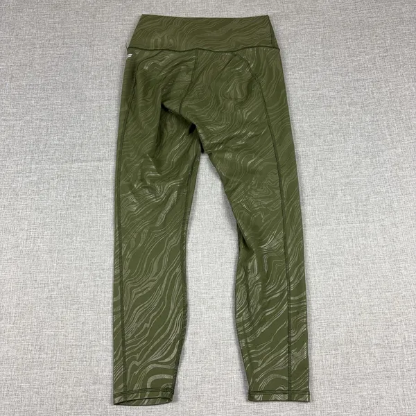 Fabletics Leggings Womens XS Green Ankle PowerHold Yoga Gym Pants Compression - Image 9