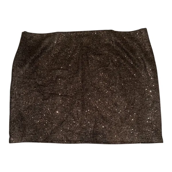 J.‎ Jill Brown Sequin Wool Blend Pencil Skirt, Size 26 - Image 4