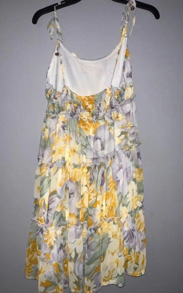 Pastel Floral Ruffle Tiered Dress NWT - Image 2