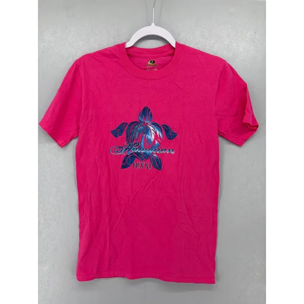 Mossy Oak Womens T-Shirt Pink Hawaiian Honu Sea Turtle Graphic Small - Image 2