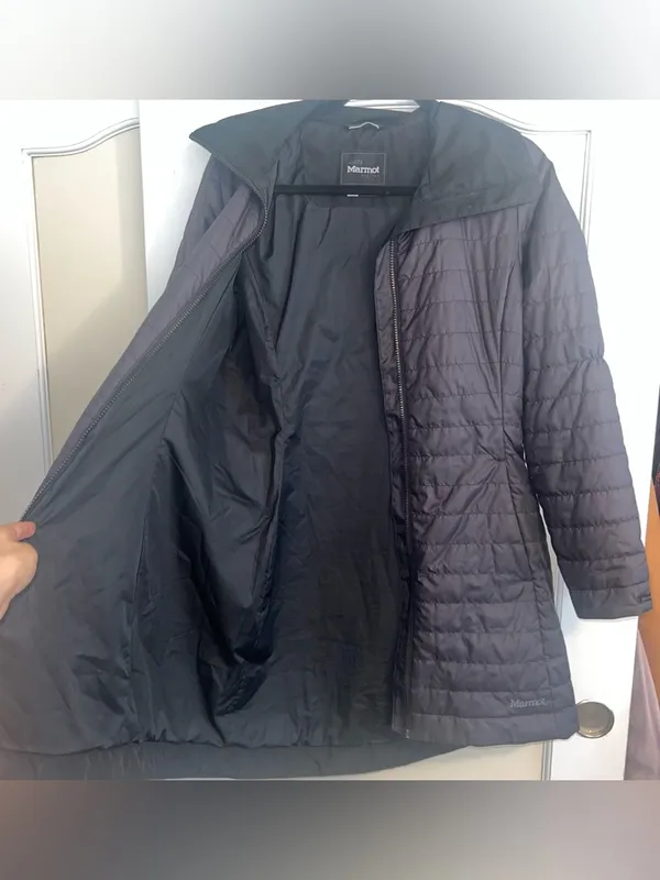 Marmot Black Long Puffer Jacket Size: Medium - Image 7