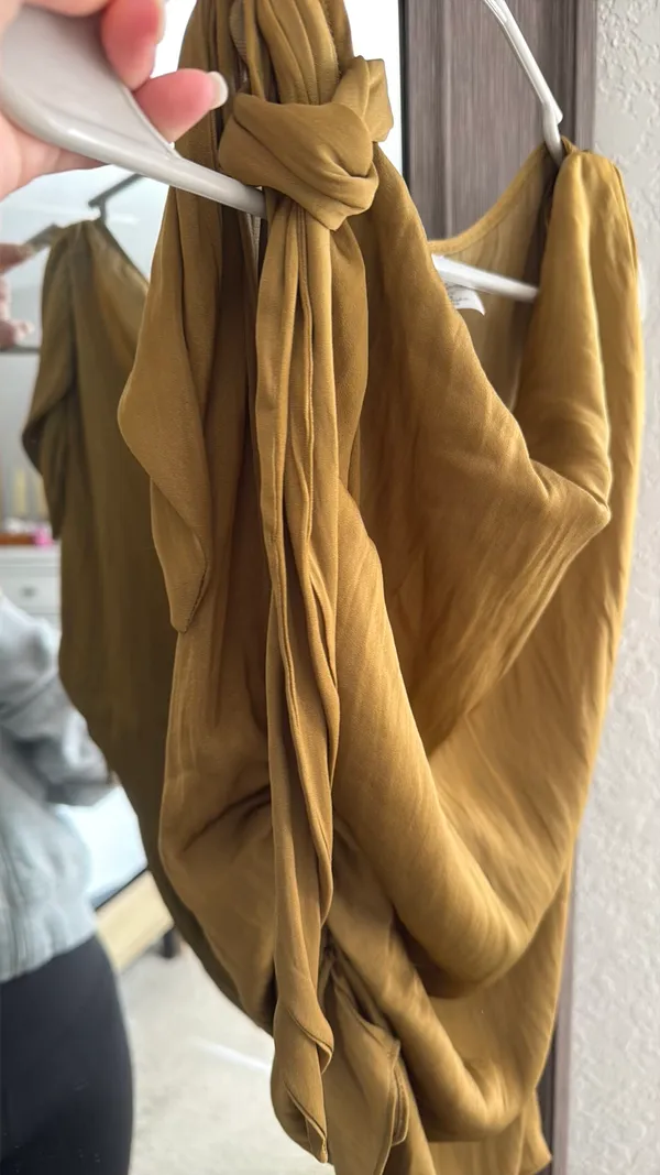 H&M NWT Olive Green Asymmetrical Tank - Image 2