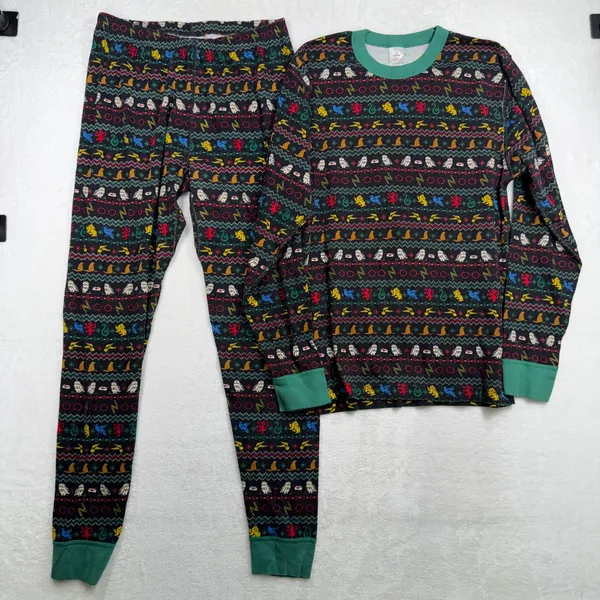 Hanna Andersson Large Pajama Set Harry Potter Fair Isle Organic Cotton Sleepwear - Image 2