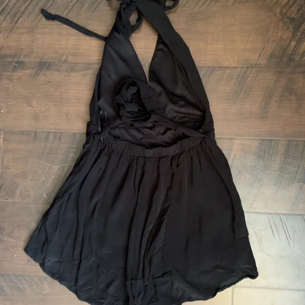 Free People Black Vneck Romper - Image 10