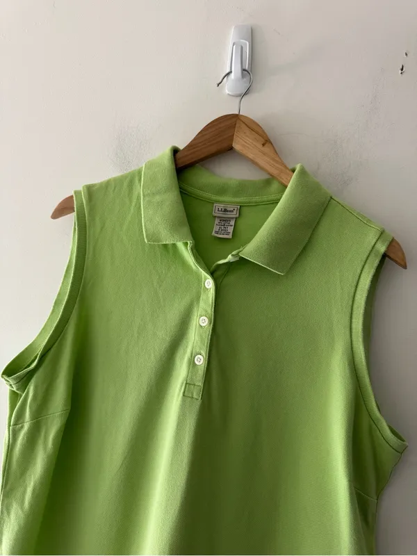 L.L. Bean Green Sleeveless Polo‎ Dress - Image 2