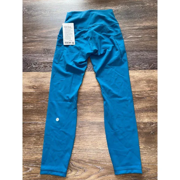Lululemon Wunder Train With Pockets High Rise 25” Hawaiian Blue Size 6 NWT - Image 3