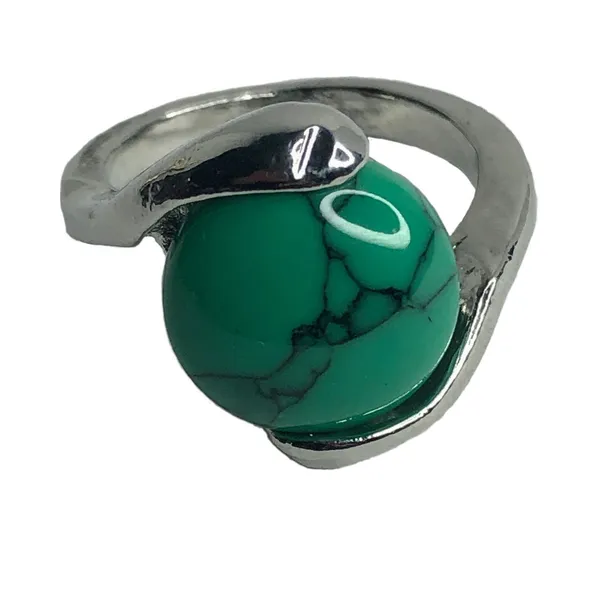 Turquoise Circle Ring - Image 3