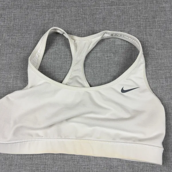 Nike Sports Bra‎ Womens S White Racerback Dri-FIT Mesh Wireless Breathable - Image 8