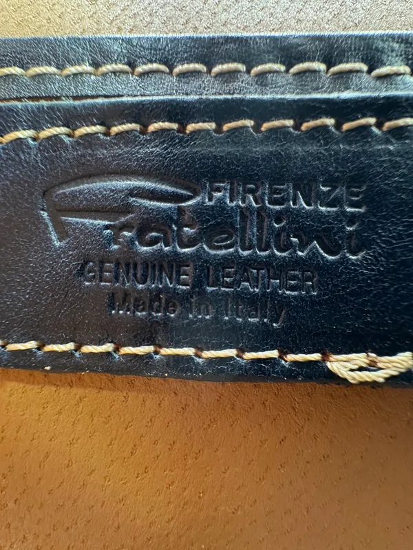 Vintage Firenze Fratellini Genuine Leather Black Crossbody Bag Made in Italy - Image 6