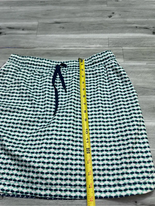 Lady Hagen Navy and White Geo Drawstring Mini Skirt M - Image 7