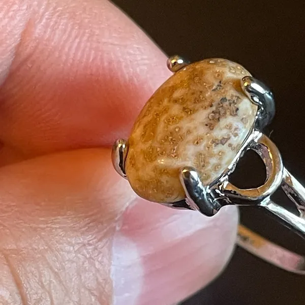 Brown potato gemstone ring size 8.5 - Image 7