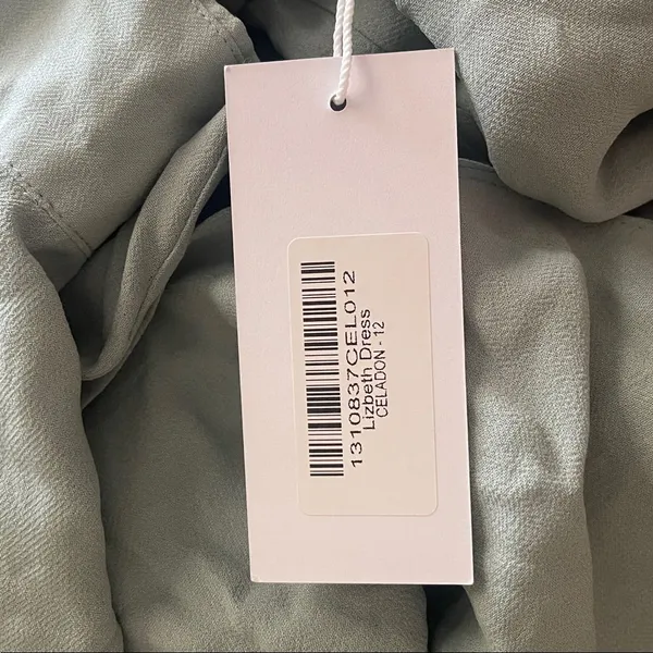 NWT Reformation Lisbeth Dress size 12 Large Celadon Midi formal dress green - Image 6
