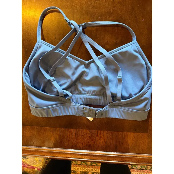 OFFLINE by Aerie Sports Bra Women Small Blue Ribbed Strappy Back Athleisure - Image 11
