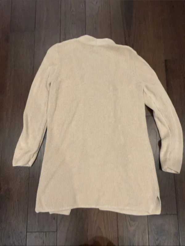 Old Navy Beige Open-Front Ribbed Cardigan Size Small - C1-604 - Image 6