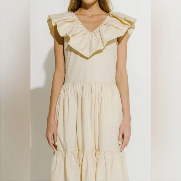 Anthropologie NWT English Factory midi ruffle dress $180 XS - Image 7