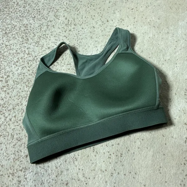 Gymshark High Support Racerback Sports Bra Womens S Green Mesh‎ Padded Athletic - Image 5