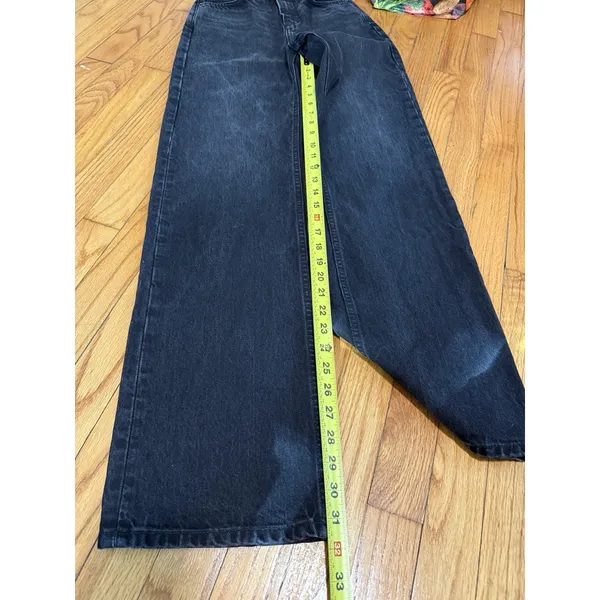 Reformation Wilder High Rise Wide Leg Jeans in Black Size 25 - Image 8