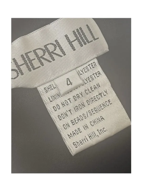 new Sherri Hill ★ 51505 ★ Off the Shoulder Tulle A Line Cocktail Dress ★ Black 4 - Image 11
